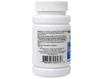 Rising Mag64 Magnesiumchlorid Nahrungsergänzungsmittel mit verzögerter Freisetzung 64 mg, 60 Tabletten (2er-Pack)