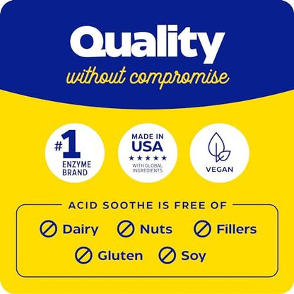 Enzymedica Acid Soothe Kautabletten – Linderung von Sodbrennen und Verdauungsstörungen, Stärkung der Magenschleimhaut, Vegan, Non-GMO, 60 Tabletten