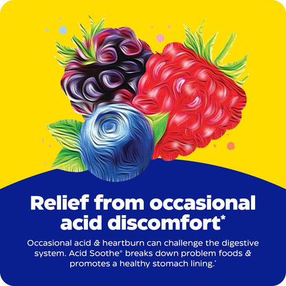 Enzymedica Acid Soothe Kautabletten – Linderung von Sodbrennen und Verdauungsstörungen, Stärkung der Magenschleimhaut, Vegan, Non-GMO, 60 Tabletten