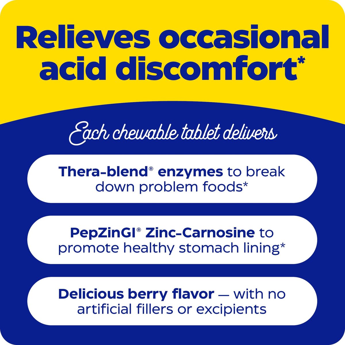 Enzymedica Acid Soothe Kautabletten – Linderung von Sodbrennen und Verdauungsstörungen, Stärkung der Magenschleimhaut, Vegan, Non-GMO, 60 Tabletten