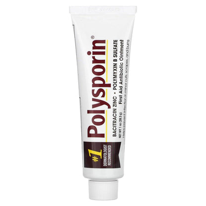 Polysporin Erste Hilfe Antibiotika-Salbe mit Bacitracin Zink & Polymyxin B Sulfat – Infektionsschutz & Wundpflege, Neomycin-frei, Reisegröße, 28 g