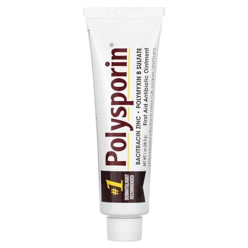 Polysporin Erste Hilfe Antibiotika-Salbe mit Bacitracin Zink & Polymyxin B Sulfat – Infektionsschutz & Wundpflege, Neomycin-frei, Reisegröße, 28 g