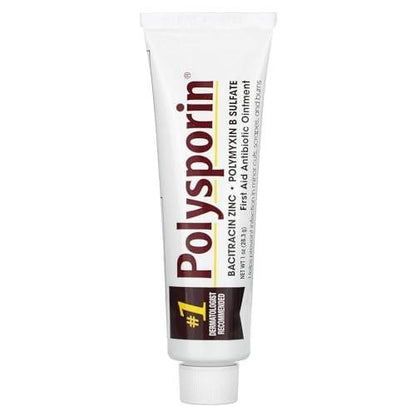Polysporin Erste Hilfe Antibiotika-Salbe mit Bacitracin Zink & Polymyxin B Sulfat – Infektionsschutz & Wundpflege, Neomycin-frei, Reisegröße, 28 g