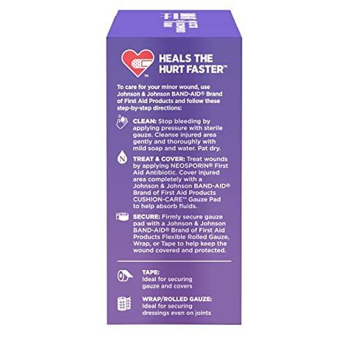 Band-Aid Marke Cushion Care Nicht haftende Wundauflagen, einzeln verpackt, Mittel, 7,5 x 7,5 cm, 10 Stück