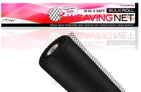 Magic Collection Bulk Roll Web-Netz für Haarverlängerungen, Schwarz, 19" x 33'