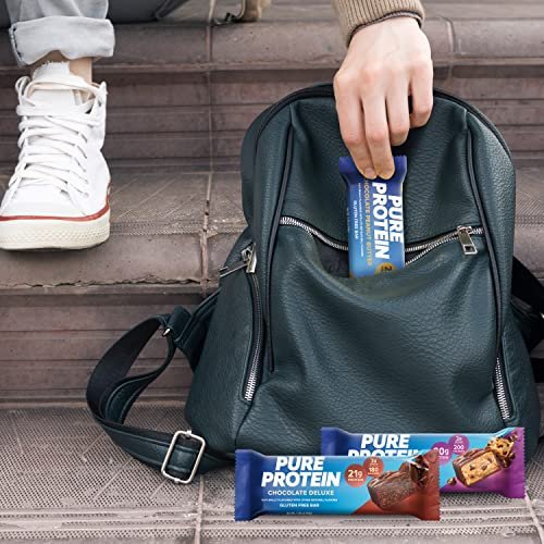 Pure Protein Riegel, Proteinriegel, High Protein, Nährstoffreicher Snack für Energie, Zuckerarm, Glutenfrei, Sortenpaket, 50g, 18er Pack