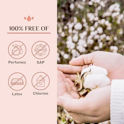 Organyc Wochenbett-Pads für die ersten Tage nach der Geburt, 100% zertifizierte Bio-Baumwolle innen und außen, 12 Stück, groß