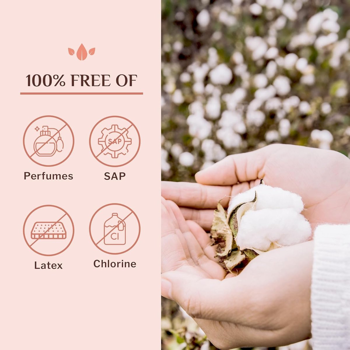 Organyc Wochenbett-Pads für die ersten Tage nach der Geburt, 100% zertifizierte Bio-Baumwolle innen und außen, 12 Stück, groß