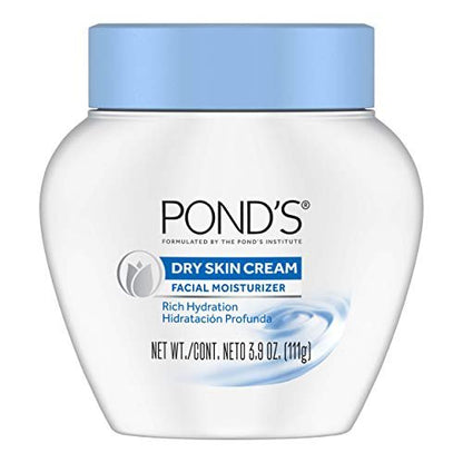Pond's Gesichtscreme für trockene Haut, 3,9 Unzen (111 g) – Feuchtigkeitscreme für geschmeidige, gepflegte Haut