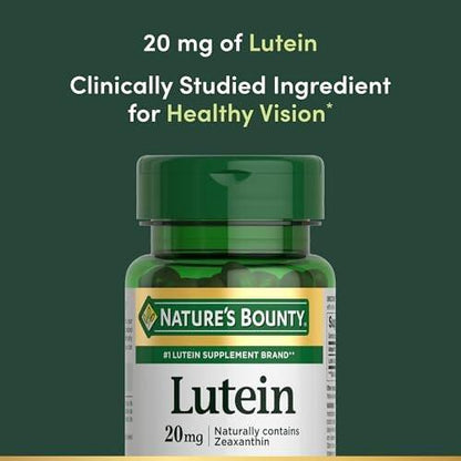 Nature's Bounty Lutein 20 mg Kapseln, 40 Stück – Nahrungsergänzungsmittel für die Augengesundheit