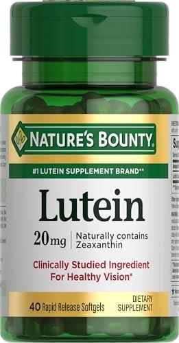 Nature's Bounty Lutein 20 mg Kapseln, 40 Stück – Nahrungsergänzungsmittel für die Augengesundheit