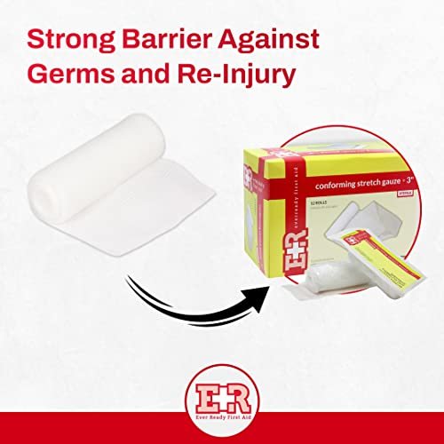 Ever Ready First Aid Sterile Konform-Mullbinde - 12er-Pack, 7,5 cm Breite