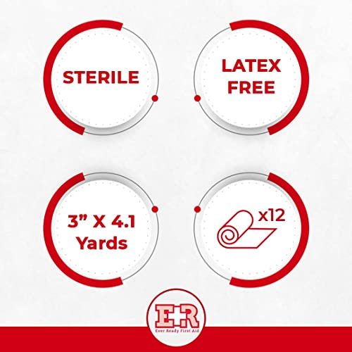 Ever Ready First Aid Sterile Konform-Mullbinde - 12er-Pack, 7,5 cm Breite