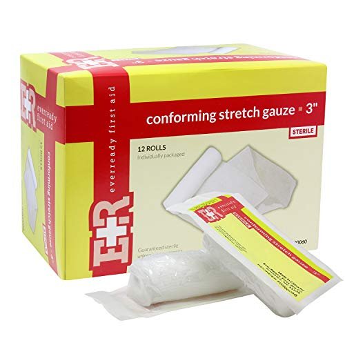 Ever Ready First Aid Sterile Konform-Mullbinde - 12er-Pack, 7,5 cm Breite