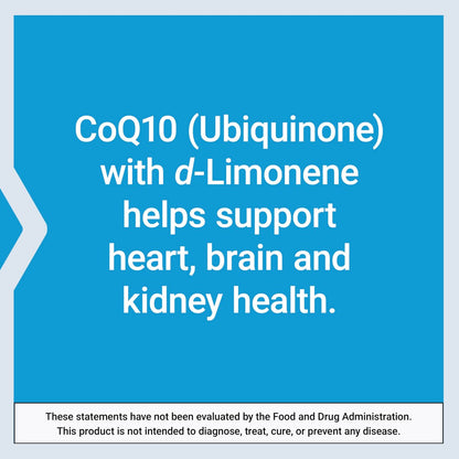 Life Extension Super-Absorbable CoQ10 (Ubichinon) mit d-Limonen – Herzgesundheit, Müdigkeit, oxidativer Stress – 50 mg, 60 Softgels
