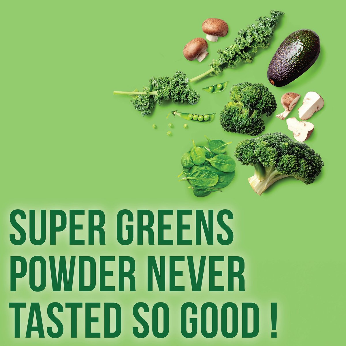 Country Farms Organic Super Greens Natural Flavor – 50 organische Superfoods, Ballaststoffe, USDA Bio-Getränkemischung, 6g Ballaststoffe