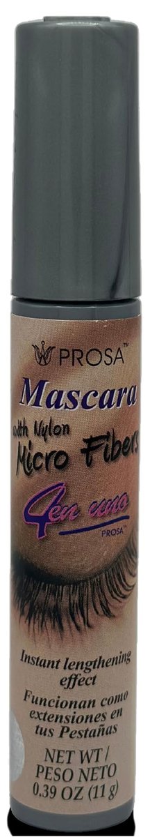 Prosa Mikrofaser Wimperntusche – Volumen & Länge für empfindliche Augen, Schwarz, 11 g
