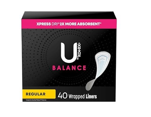 U by Kotex Balance Slipeinlagen, 40 Stück – Regulär, hautfreundlich & atmungsaktiv