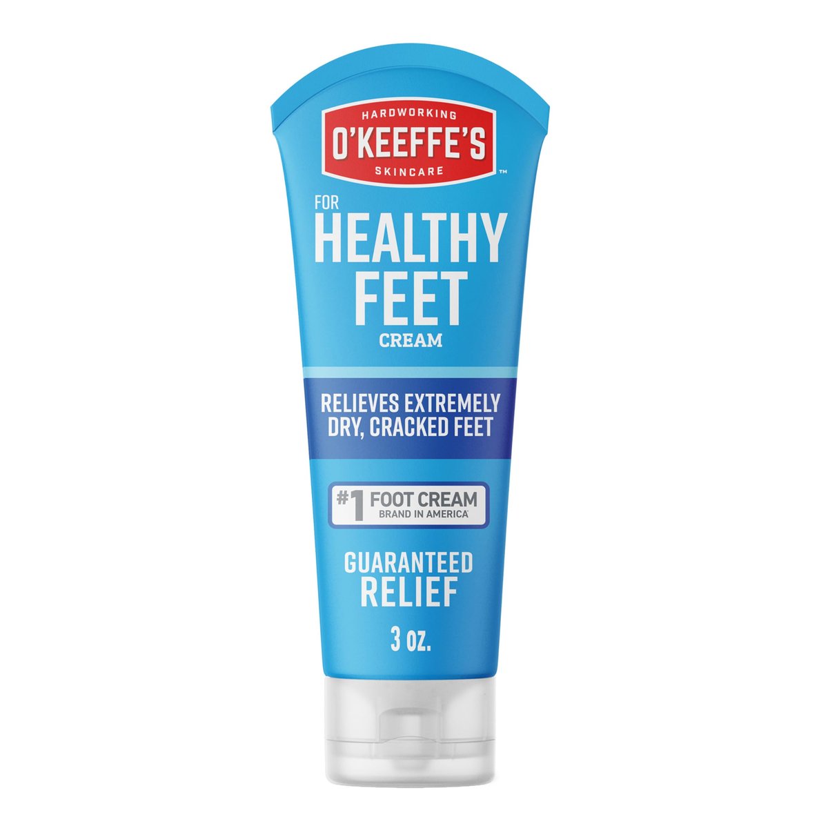 O'Keeffe's for Healthy Feet Fußcreme - 85g Reisegröße - Garantierte Linderung für extrem rissige, trockene Füße - Reparierende Hautpflege, spendet sofort Feuchtigkeit und speichert sie