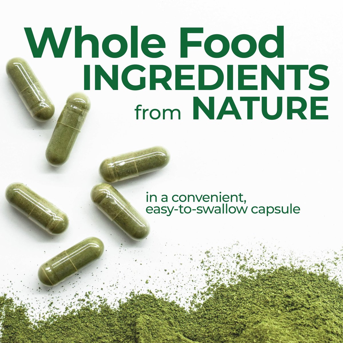 Country Farms Super Greens Vegicaps – 32 Superfoods, Ganzheitliches Nahrungsergänzungsmittel mit Grünzeug, Obst, Gemüse, Pilzen & Probiotika, Reich an Antioxidantien & Phytonährstoffen, 60 Kapseln, 30 Portionen