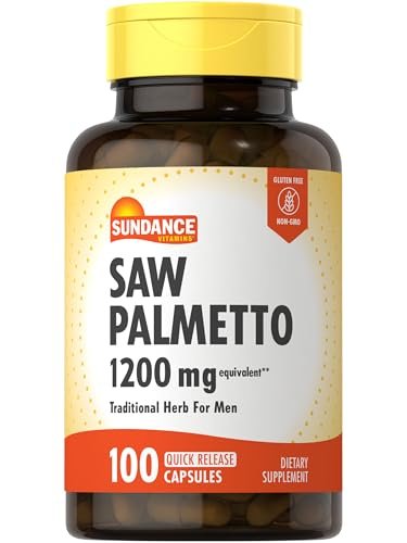 Sundance Sägepalme für Männer | 100 Kapseln mit schneller Freisetzung | Nahrungsergänzungsmittel, Nicht-GVO & Glutenfrei