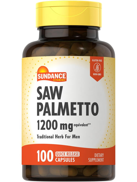 Sundance Sägepalme für Männer | 100 Kapseln mit schneller Freisetzung | Nahrungsergänzungsmittel, Nicht-GVO & Glutenfrei