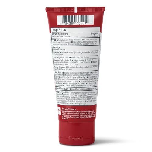 Medline Remedy Antimykotische Salbe, 2,5 oz – Wirksame Behandlung gegen Fußpilz und Ringelflechte, Einzeltube