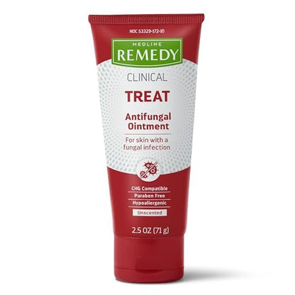 Medline Remedy Antimykotische Salbe, 2,5 oz – Wirksame Behandlung gegen Fußpilz und Ringelflechte, Einzeltube