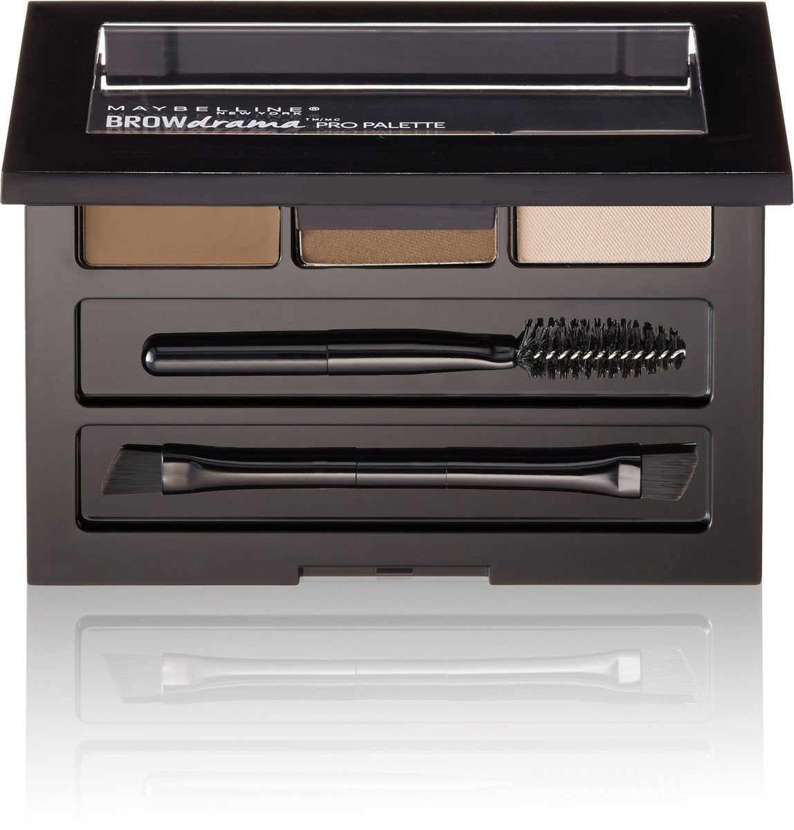 Maybelline New York Brow Drama Pro Augenbrauen-Palette, Weiches Braun, 2,8 g