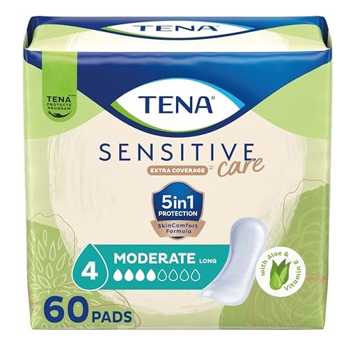 TENA Sensitive Care Inkontinenz-Einlagen Mittlere Saugstärke Lange Länge, 60 Stück