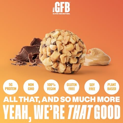 The GFB Dunkle Schokolade Erdnussbutter Protein Bites – Glutenfreie Proteinbällchen, vegan, Non-GMO, sojafrei, Snackgröße, 113 g (1 Packung)