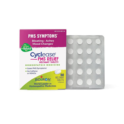 Boiron Cyclease PMS Linderung Tabletten – 60 Stück | Symptome wie Blähungen, Schmerzen, Stimmungsschwankungen und Reizbarkeit