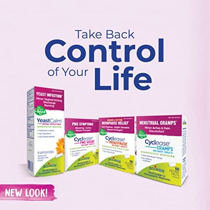 Boiron Cyclease Menopause – 120 Tabletten (2x60) zur Linderung von Hitzewallungen, Stimmungsschwankungen, Nachtschweiß und Reizbarkeit