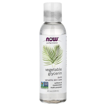 NOW Foods Pflanzliches Glycerin, 118 ml – Feuchtigkeitsspender für Haut, Haare und DIY-Kosmetik