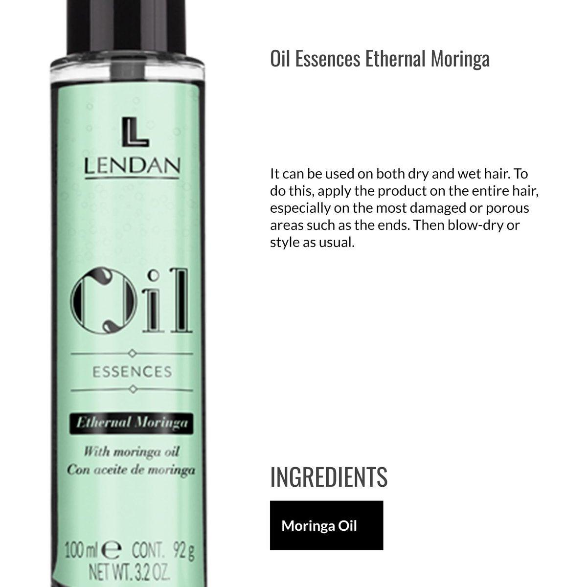 LENDAN Haaröl mit Moringa-Öl - Ölessenzen Ethernal Moringa - 100 ml - Haarserum - Haarverjünger - Hydratisiert, nährt und stärkt das Haar