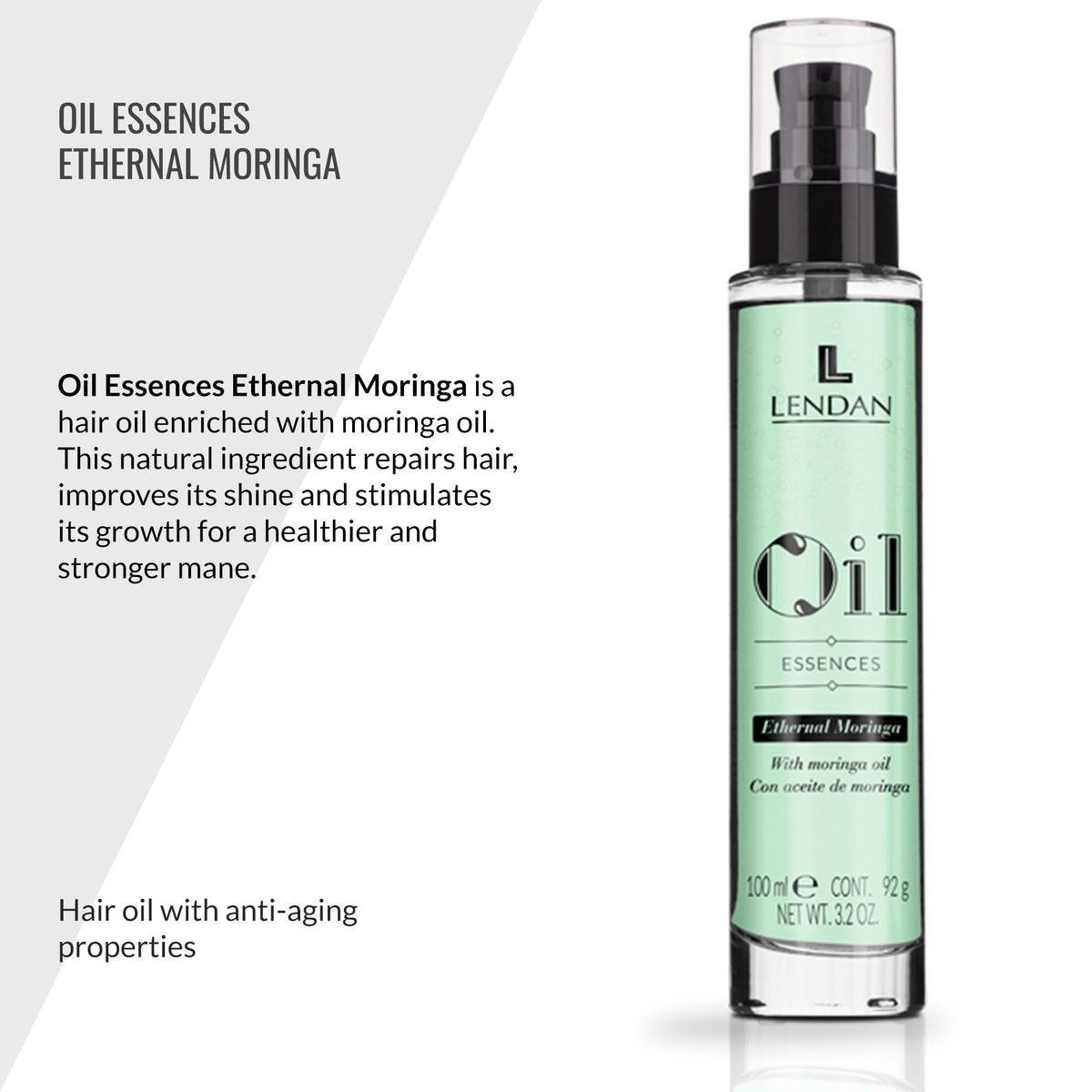 LENDAN Haaröl mit Moringa-Öl - Ölessenzen Ethernal Moringa - 100 ml - Haarserum - Haarverjünger - Hydratisiert, nährt und stärkt das Haar