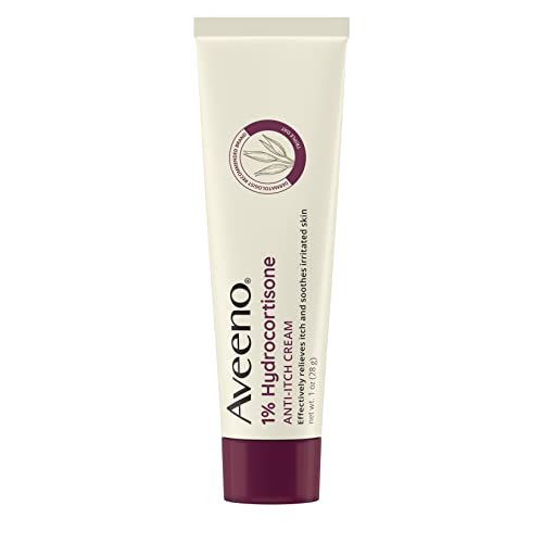 Aveeno Maximum Strength 1% Hydrocortison Anti-Juckreiz Creme mit Triple Oat, Aloe & Vitamin E – Linderung bei Ekzemen, Psoriasis, Insektenstichen, Giftefeu, Gifteiche & Waschmitteln, 28 g