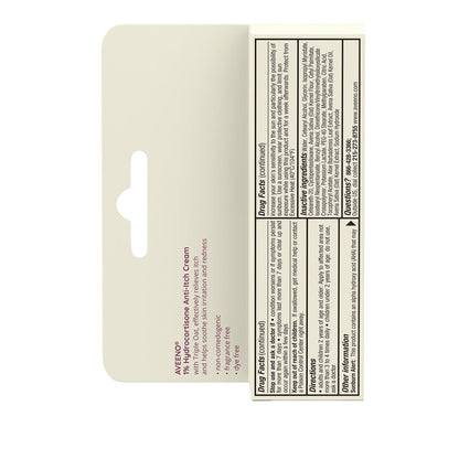 Aveeno Maximum Strength 1% Hydrocortison Anti-Juckreiz Creme mit Triple Oat, Aloe & Vitamin E – Linderung bei Ekzemen, Psoriasis, Insektenstichen, Giftefeu, Gifteiche & Waschmitteln, 28 g