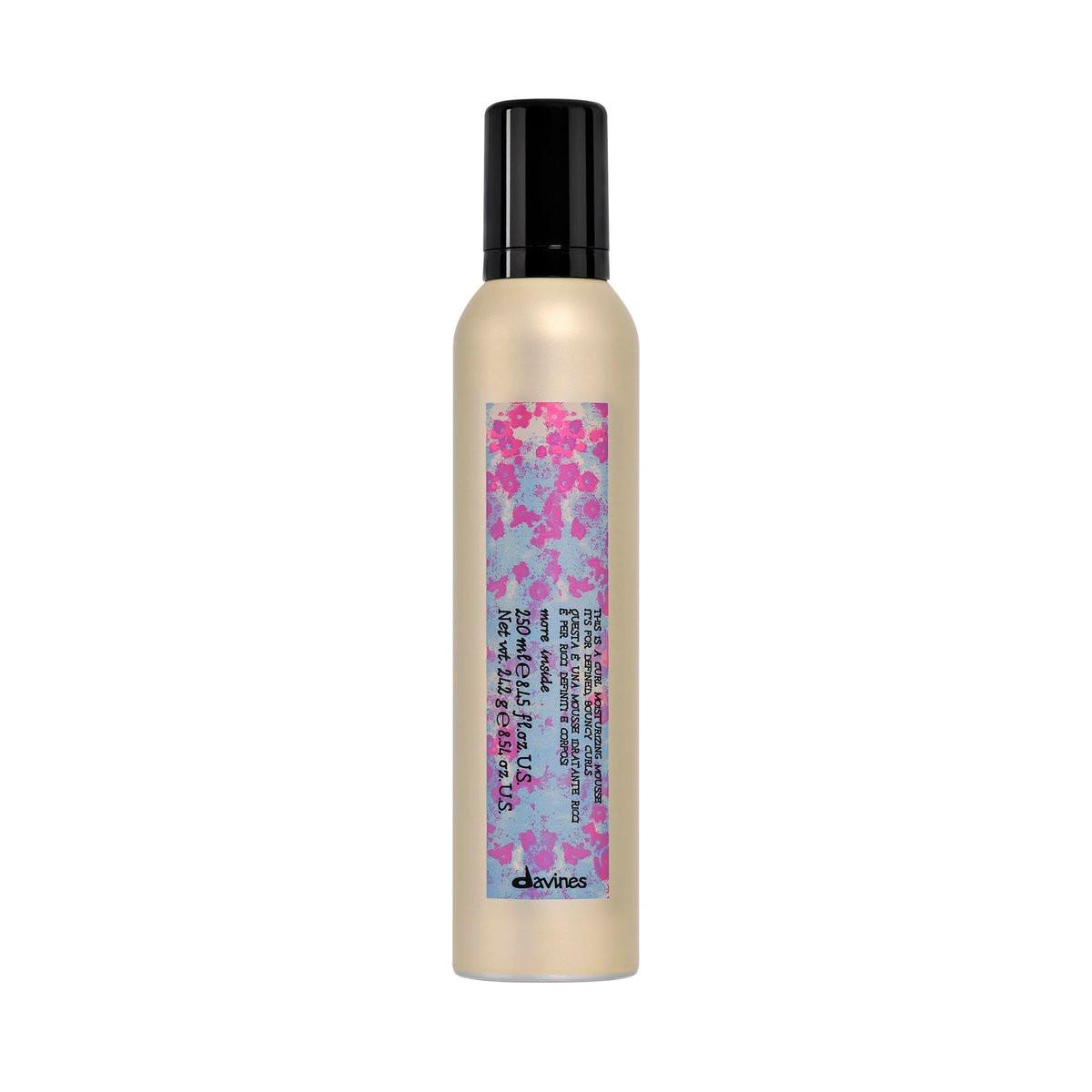 Davines This Is A Curl Moisturizing Mousse – Feuchtigkeitsspendender Schaumfestiger für definierte Locken, mittlerer Halt, 8,45 Fl Oz
