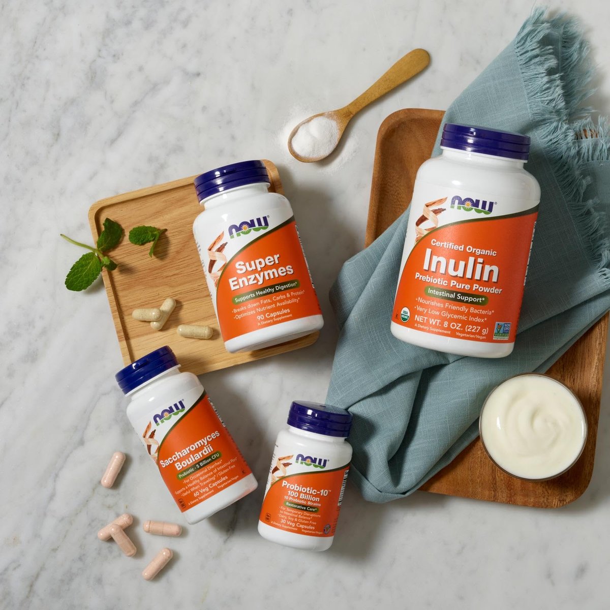 NOW Foods Probiotic-10™ 100 Milliarden, 10 probiotische Stämme, laktosefrei, sojafrei, glutenfrei, 30 vegane Kapseln
