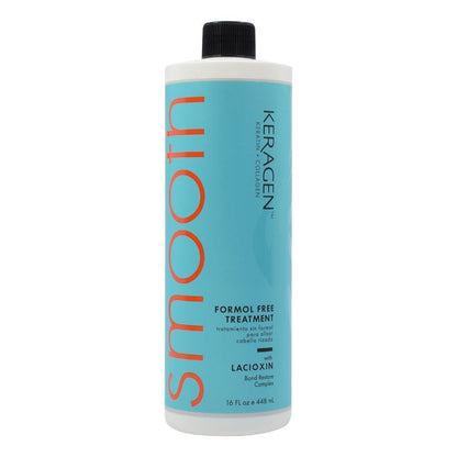 Keragen Brazilian Keratin Glättungsbehandlung | Formaldehydfreies Blowout für krauses, trockenes oder geschädigtes Haar | Glatte, seidige Ergebnisse | Feines bis mittleres Haar | 16 Oz
