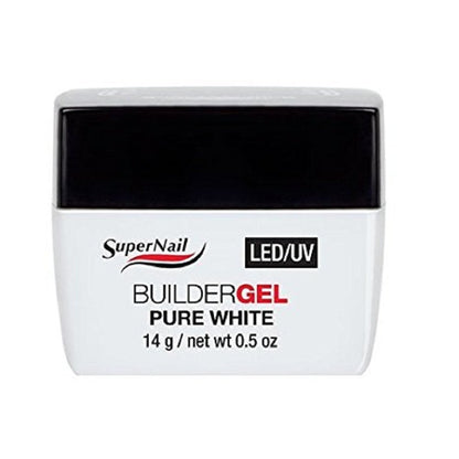 Supernail Reines Weißes LED/UV Aufbau-Gel – 0,5 Fl Oz für perfekte Nail-Art
