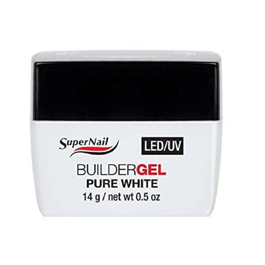 Supernail Reines Weißes LED/UV Aufbau-Gel – 0,5 Fl Oz für perfekte Nail-Art