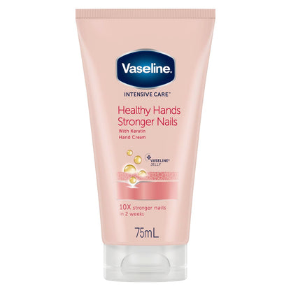 Vaseline Handcreme 2er-Pack – Gesunde Hände, stärkere Nägel mit Keratin, 10x stärkere Nägel in 2 Wochen, 96 ml pro Tube