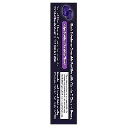 Sambucol Holunderbeeren Lutschtabletten mit Vitamin C, Zink & Honig – 20 Stück