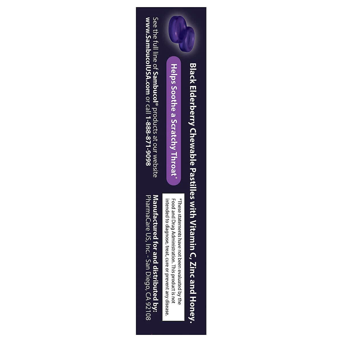Sambucol Holunderbeeren Lutschtabletten mit Vitamin C, Zink & Honig – 20 Stück