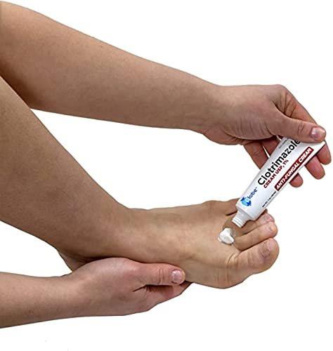Globe Clotrimazol Antimykotische Creme 1% USP (28 g) – Pilzbehandlung gegen Fußpilz, Juckreiz, Brennen, Risse und Schuppen