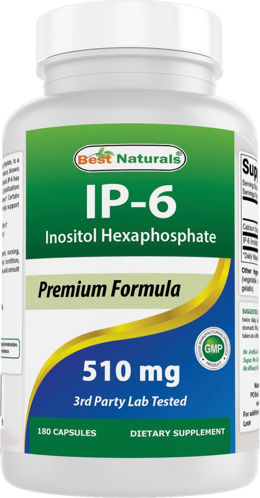Best Naturals IP-6 510 mg – 180 Kapseln, Inositol-Präparat