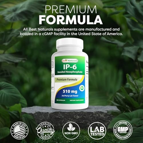 Best Naturals IP-6 510 mg – 180 Kapseln, Inositol-Präparat