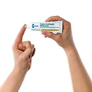 Globe Triple Antibiotische Salbe für Erste Hilfe, 1 oz (2er-Pack) – 24-Stunden-Infektionsschutz, Wundversorgung für kleine Schrammen, Verbrennungen und Schnitte
